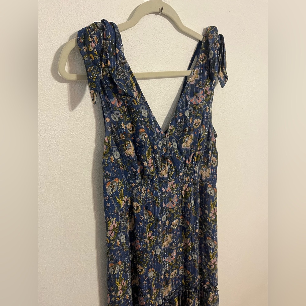 ANTHROPOLOGIE Ranna Gill Lyndsey Shimmer Maxi Dress Size Medium - Picture 6 of 10